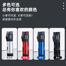 Inflatable windproof lighter personalized transparent large capacity small welding gun blue flame cigar moxibustion direct cigarette lighter