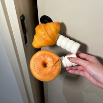 Door handle protective cover croissant bagel tart home decoration cute new spiral door handle protective cover