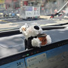 Car Interior Decoration Accessories Tesla Screen Dashboard Small Red Book Etc Dog Plush Toy Internet Celebrity Doll for Women