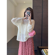 Korean girls milky candy color mohair light sweater three-dimensional flower sweater for women spring F031412