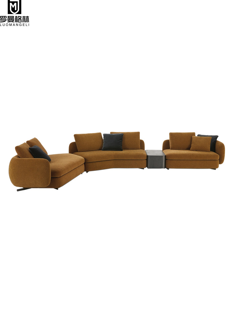 Italian minimalist poliform living room designer net red sand found generation villa large floor home sofa combination