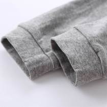 Sanjia Underwear Mens Pure Cotton Thin Youth Autumn Basement 100% Cotton Autumn Clothes Autumn Pants Round Neck Cotton Sweater Set