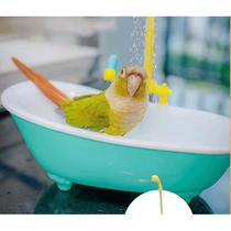 鹦鹉鸟用洗澡盆洗澡盒仿真浴缸电动玩具可淋浴牡丹玄凤