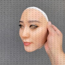 Sandstone full face mask customized resin face check-in 3D beauty disguise simulation headgear customized from male to female