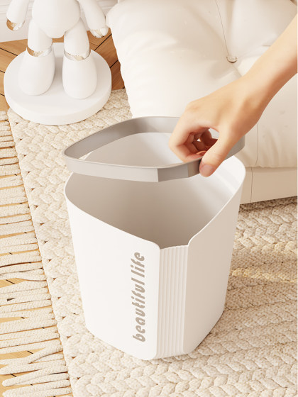 厨房垃圾桶家用2025新款轻奢高颜值大号卧室客厅厕所卫生间纸篓桶