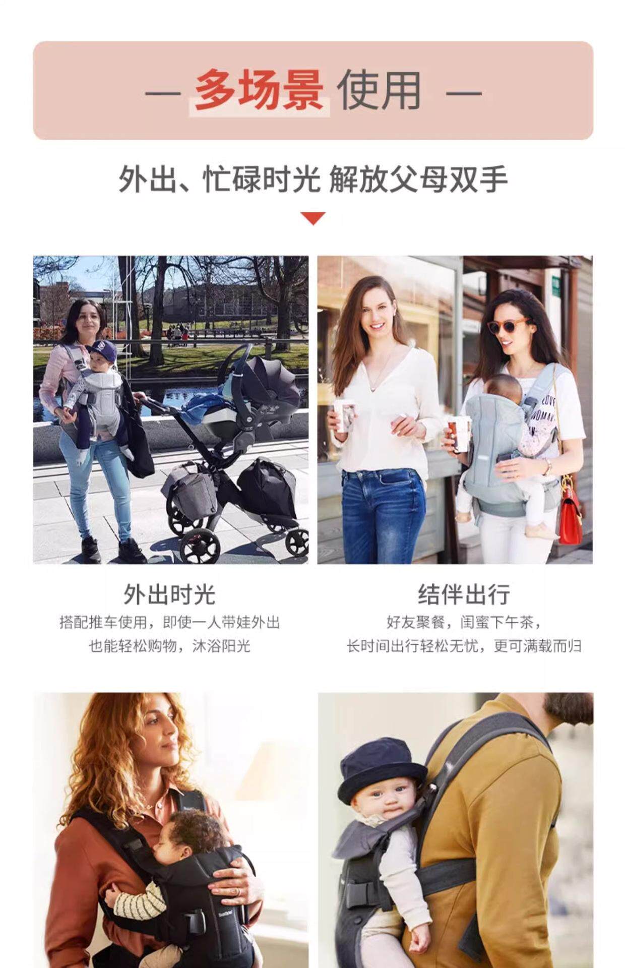 Рюкзак-кенгуру 瑞典babybjorn婴儿背带harmony one系列多功能抱娃解放双手