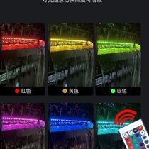 Landscape fish pond courtyard stainless steel waterfall outlet rockery water wall with water tank outlet falling water curtain