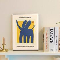 Childlike and cute decorative painting Nordic ins small illustration hanging painting restaurant abstract art bedroom painting