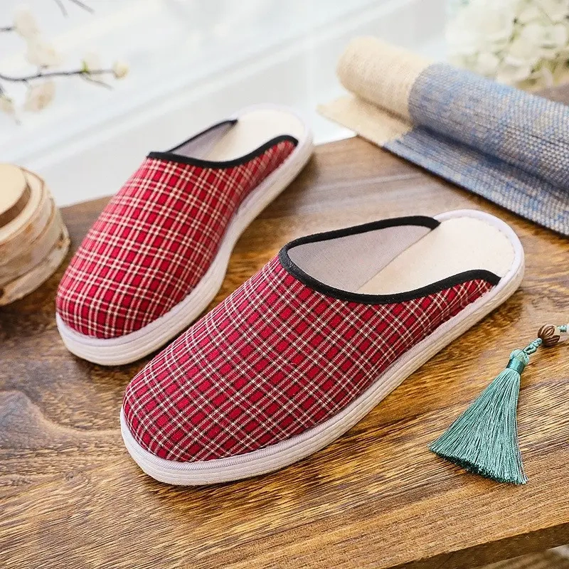Na Bottom Old Beijing Cloth Shoes for Women Summer 2024 New Style Breathable, Comfortable and Convenient Handmade Thousand-Layer Bottom Pure Cloth Slippers for Men