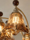 Yameng French-Style Vintage Solid Wood Living Room Chandelier with a Retro High-End Feel, American-Style Glass Lighting for Hall, Bedroom, and Dining Room