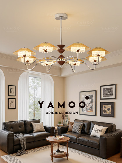 French Mid-Century Style Living Room Chandelier, Retro Designer High-End 2026 New Model Dining Room Bedroom Lamp, Hall Main Light