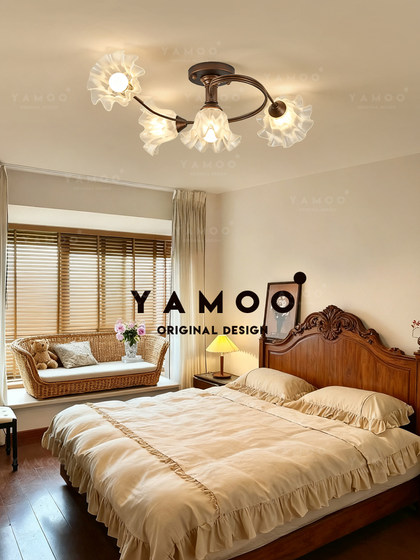 French Mid-Century Style Living Room Ceiling Lamp, Retro and High-End, 2026 New Model, Master Bedroom Lamp, Room, Study, Dining Room Lamp