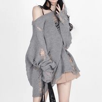 Womens Long Sleeve Hollowed out Sweater V Neck Lace Cutout P