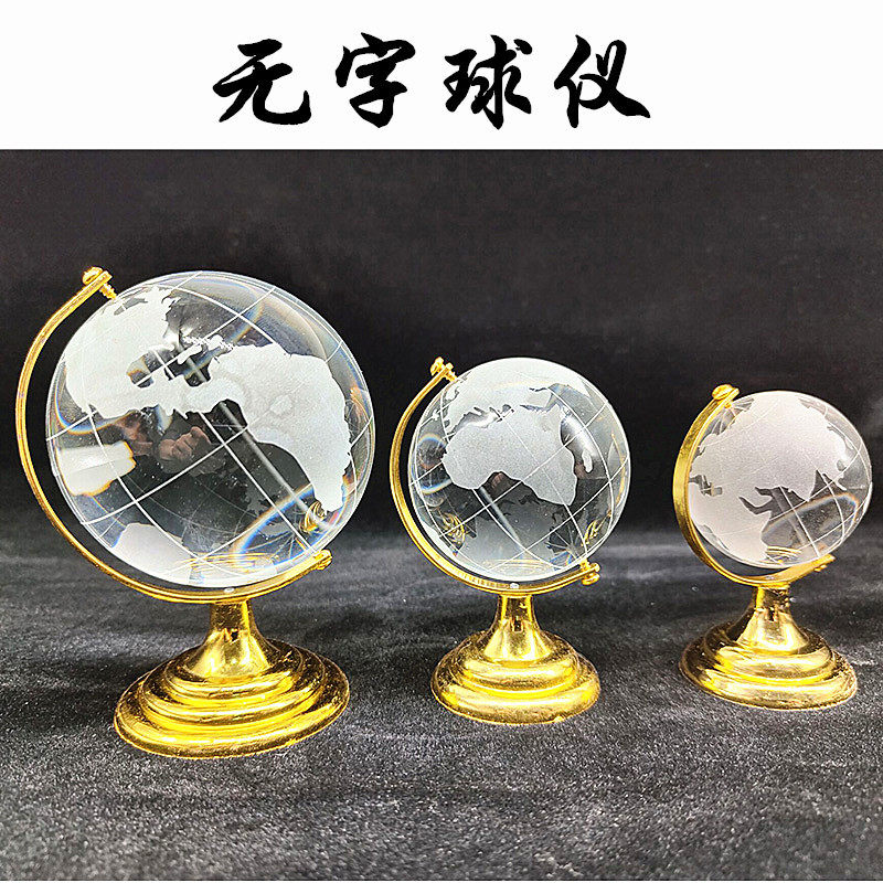 Crystal transparent globe Pendulum Pieces Size Office Book Room Desktop Genguan Upscale Light Lavish Style Students