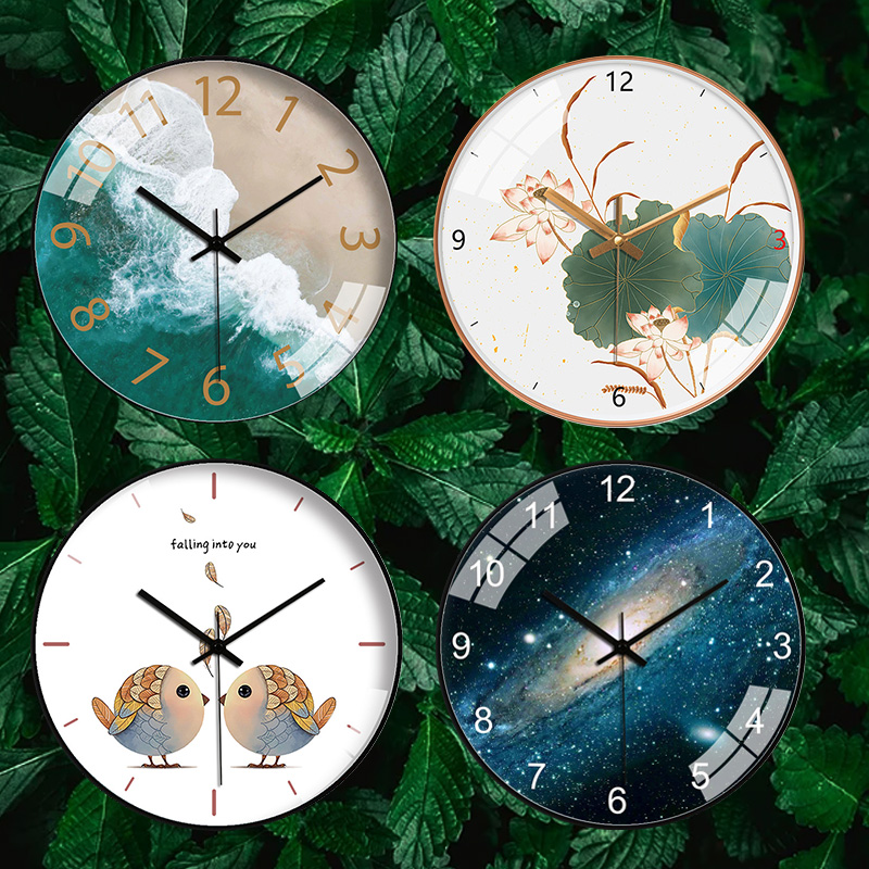 Modern simple Nordic art hanging watch Creative starry sky wall clock Living room household clock Wall hanging bedroom silent watch