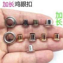 High foot hollow hole buckle tent buttoned eye Advertisement chicken eye buckle lengthened laces perforated buckle ring buckle leather strap clothing gas eye