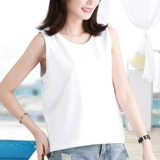 Хлопковые короткие бретели без рукавов, приятная телу майка топ, футболка, для маленькой груди