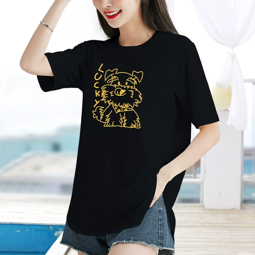 Летняя футболка с коротким рукавом, оверсайз