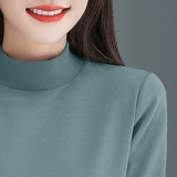 Хлопковое приятное телу демисезонное термобелье для матери, высокий воротник