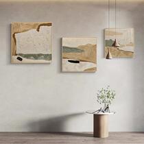 Wabi-sabi abject poverty style abstract living room decorative painting restaurant entrance mural Nordic style square hanging painting