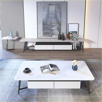 Light luxury slate coffee table simple modern small apartment living room home table Nordic designer minimalist TV cabinet combination