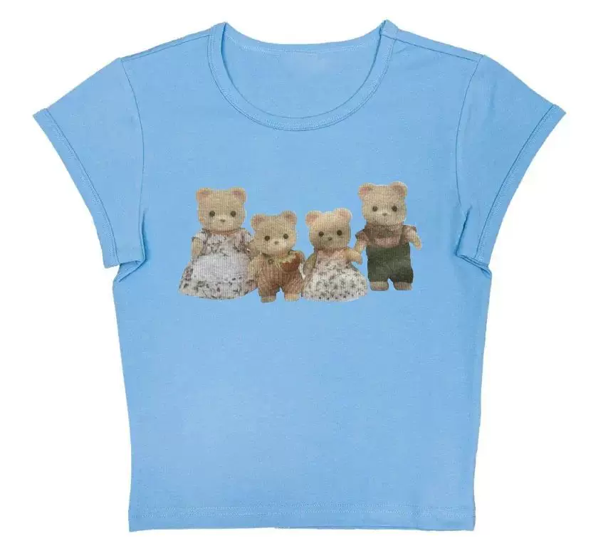 Футболка женская Y2K CRO POP это Tee Bear принт милые графика UM