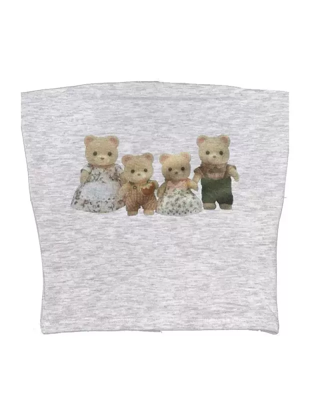Футболка женская Y2K CRO POP это Tee Bear принт милые графика UM