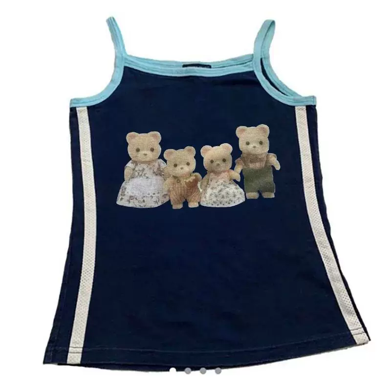 Футболка женская Y2K CRO POP это Tee Bear принт милые графика UM