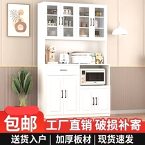 Sideboard modern simple one-piece wall-mounted household high cabinet living room kitchen storage cabinet cabinet microwave tea cabinet