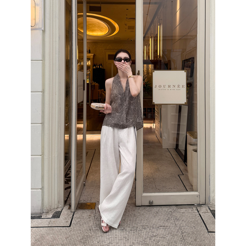 Maven Lin Old Money Relaxed Pants 1Oo Linen Detachable Belt Straight-Leg Pants Women's Loose Casual Wide-Leg Trousers Maven Lin Old Money Relaxed Pants 1Oo Linen Detachable Belt Straight-Leg Pants Women's Loose Casual Wide-Leg Trousers