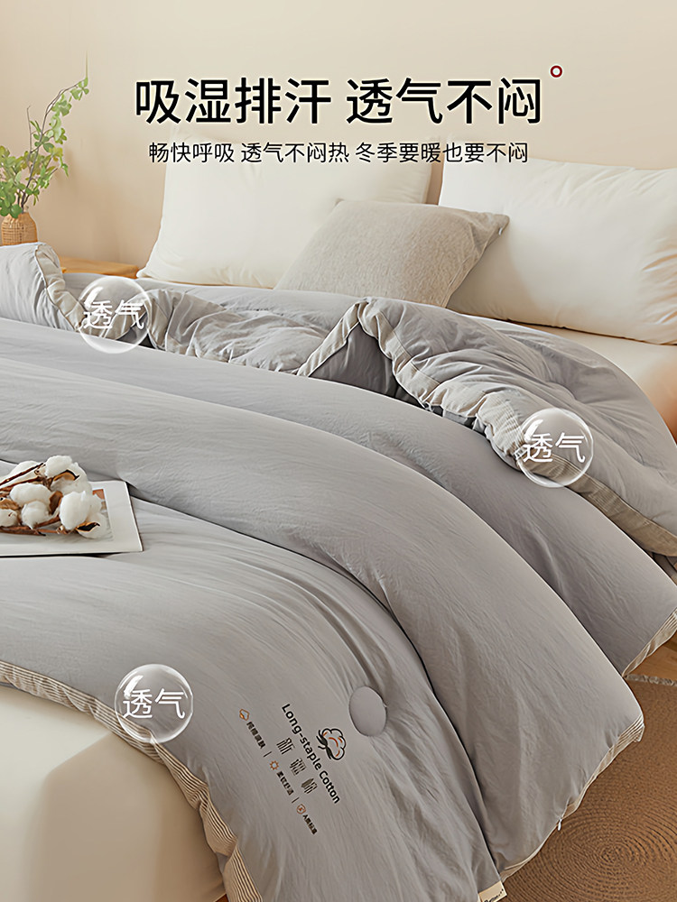 Muji Xinjiang Cotton Quilt, All-Cotton Long-Staple Cotton Quilt Core, Winter Quilt, Pure Cotton, Thickened for Winter, Warm Pad Bedding