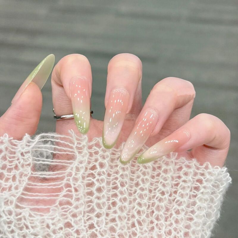 New Guava Light Green Gradient Fresh Handmade Wearable Detachable Cat Eye Gradient Classy Whitening ins Manicure New Guava Light Green Gradient Fresh Handmade Wearable Detachable Cat Eye Gradient Classy Whitening ins Manicure