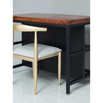 Use the new kitchen side table solid wood island cooking Taichung island table table operation table iron artist dining table 1688