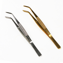 Metal thickened stainless steel tea clip made of bamboo wood tweezers tea chopstick big tea cup clip Kung fu tea with tea track accessories