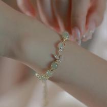 Natural Hetian Jade Bracelet Womens 2023 New Niche High-end Tulip Bracelet Appropriate Temperament Versatile Hand Accessories