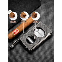 Kelong multifunctional cigar scissors special three-in-one cigar scissors V-shaped stainless steel cigar drill portable cigar cutter