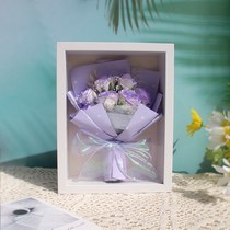Practical gift for Valentines Day mini soap flower photo frame high-end ornaments best friends birthday gift rose photo album