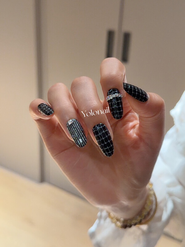 T1265 (Original Crocodile Pattern) Yolo Niche Design Handmade Wearable Nails
