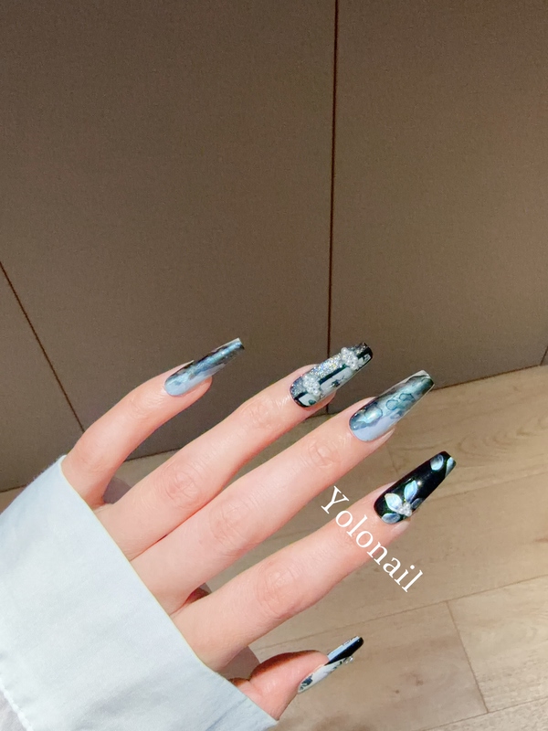T1303.Yolo Niche Design Handmade Wearable Nails T1303.Yolo Niche Design Handmade Wearable Nails