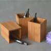Sufa 202 New Bamboo Wooden Office Stationery Creative Pen Holder Gift Study Pen Room Desktop Storage Box
