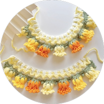 Cat and dog ins style knitted neck scarf pet saliva scarf bib bib orchid bell flower cute photo accessories