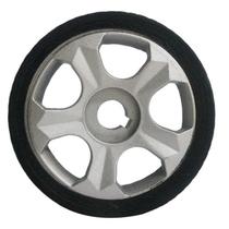 Electric telescopic door wheel stainless steel electric door track 125 rubber machine head drive large wheel wheel accessories