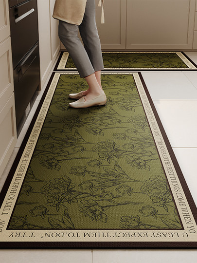 German Kitchen Floor Mats, Household Absorbent Foot Mats, Diatom Mud, Wipeable, No-Wash, Waterproof Mats, Non-Slip, Oil-Proof Special Mats