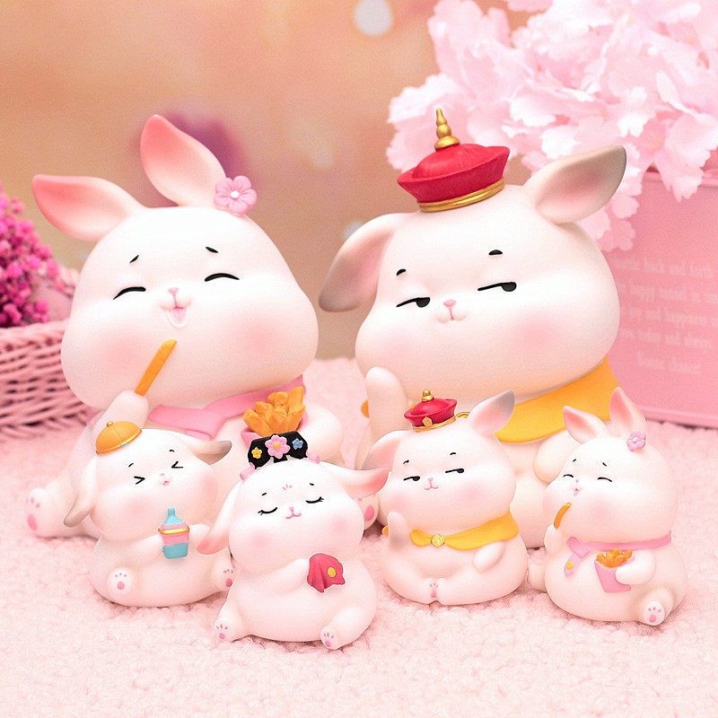 Royal Garden court wind rabbit piggy bank cartoon drop-proof creative cute children piggy bank Girl boy piggy bank