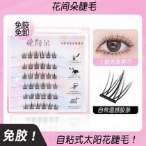Segmented eyelashes lazy trilogy natural and lifelike novice self-grafting single cluster hard stem sunflower female false eyelashes