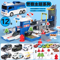 Модель роскошной полиции [содержит 12 транспортных средств 1 самолет 1 игровой подушку]