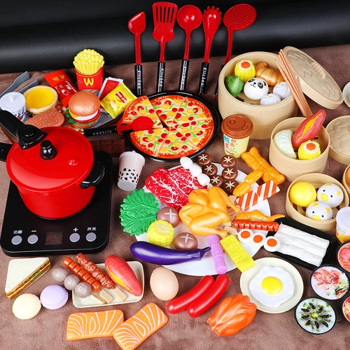 Детская семейная реалистичная игрушка, комплект для детского сада, пароварка, раннее развитие