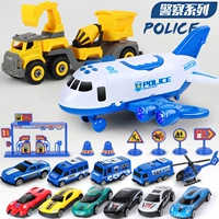 Синий базовый самолет, комплект, полицейская машина, гоночный автомобиль