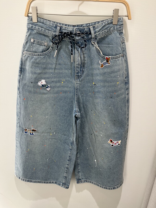 2026 Summer Women's High-Waisted Wide-Leg Denim Cropped Pants R162226097
