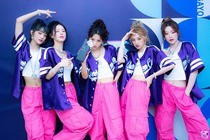 Han Dance Womens Group Gidle Song Rain Qi Co-Style Street Dance Hip Hop Jazz Dance Performance Suit Loose